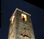 Il campanile in notturna