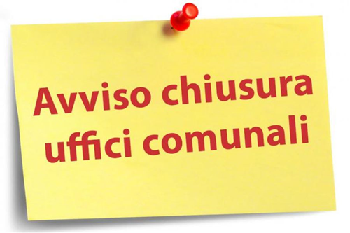 Chiusura uffici comunali: lunedì 1 giugno 2026